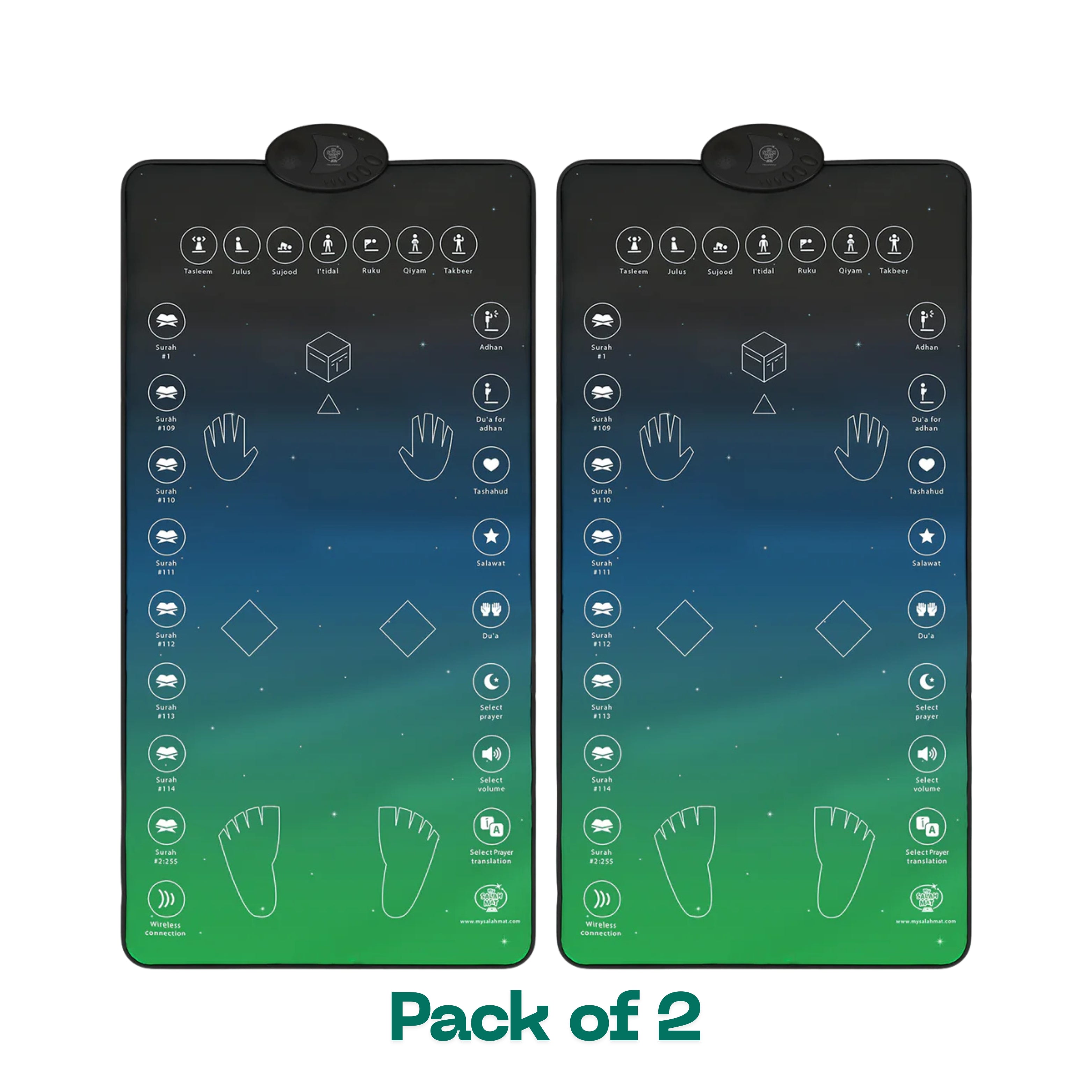 Smart Interactive Prayer Mat for Adults, Kids & Reverts (Teal) | Learn Salah Step by Step | A Beautiful gift for loved ones