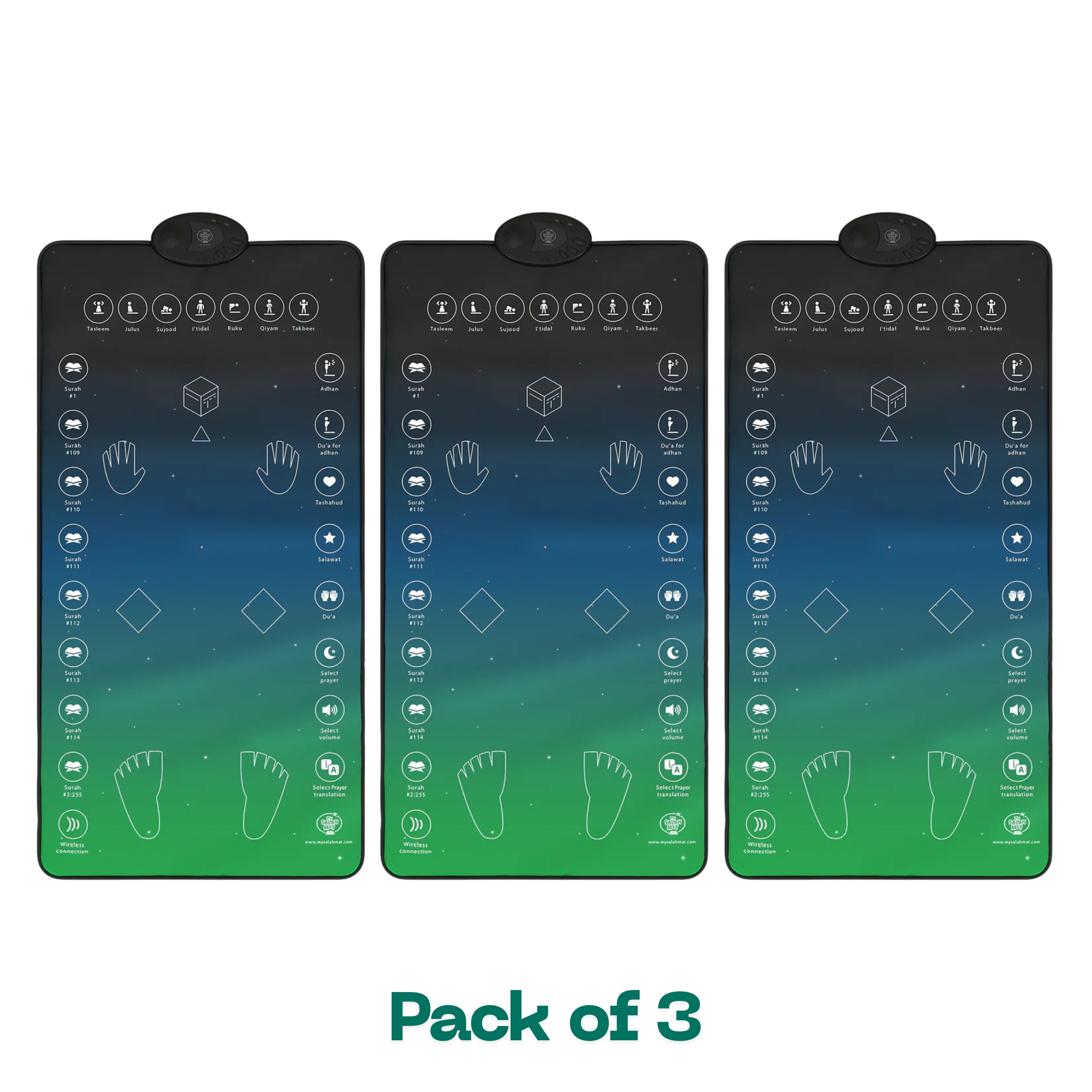 Smart Interactive Prayer Mat for Adults, Kids & Reverts (Teal) | Learn Salah Step by Step | A Beautiful gift for loved ones
