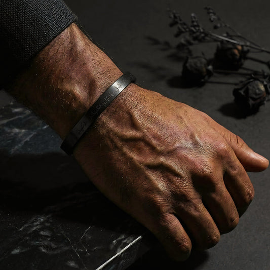 Naad-e-Ali Cuff- Stainless Steel (Black)
