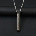 Ayat ul Kursi Bar Necklace (Black & Silver)
