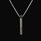 Ayat ul Kursi Bar Necklace (Black & Silver)